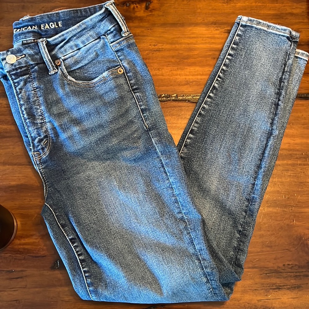 American eagle luxe super high rise jegging size 8